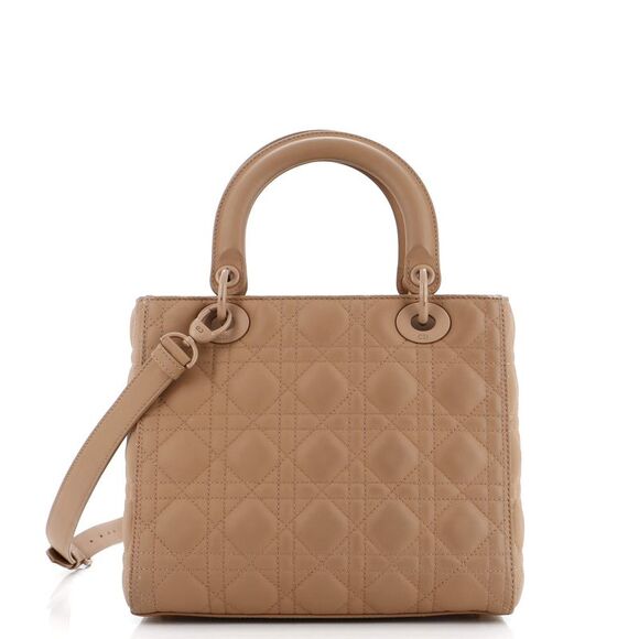 Christian Dior Ultra Matte Supple Lady Dior Bag Cannage Studded Lambskin Medium - Picture 3 of 9